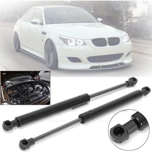 2pcs Black Bonnet Hood Gas Lift Support Shock Strut Damper Kit Front For BMW E60 E61 525i/528i/530i Auto Car Accessories