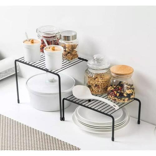 Iron Kitchen Storage Rack Metal Spice Jars Holder Seasoning Bottles Shelves Dish Drying Rack Organizers Kitchen Accessories