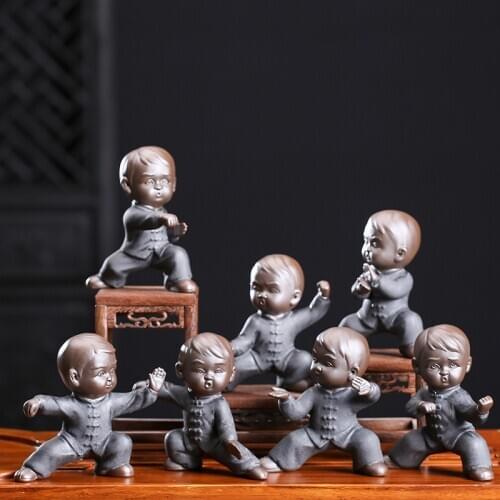 Gauze Boutique Tea-Soaked Tea Pet Tea Ceremony Utensils Full Set Kung Fu Little Monk Decoration Zen Tai Chi Creative Tea Pet