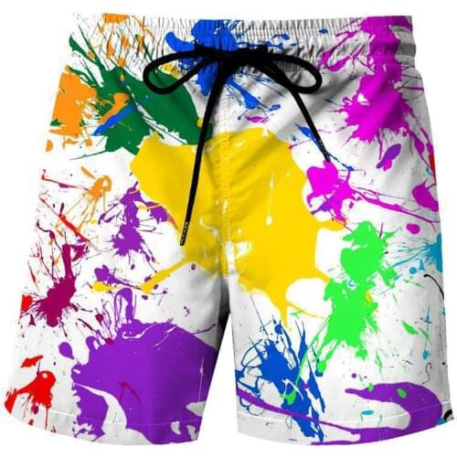 2021 summer mens 3D shorts art painting swimming trunks fashion beach pants casual quick-drying sports pants seaside clothing