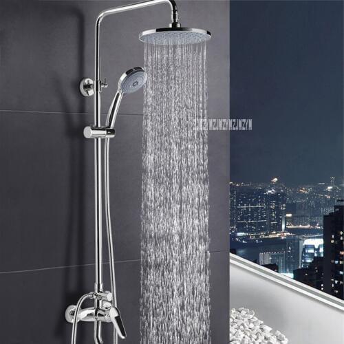 EFT13400A 3-function Massage Shower Set Household Wall-mounted Bathroom Bath Shower Set Hot And Cold Copper Faucet Shower Set