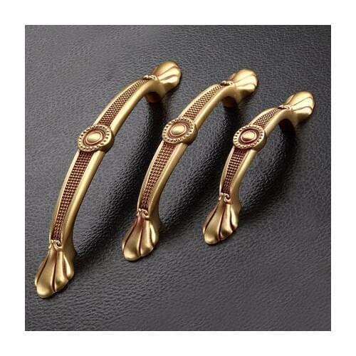 New High Quality Made in Pure Copper European Classic Rose Gold Cabinets Handle/Pull Handle Knob