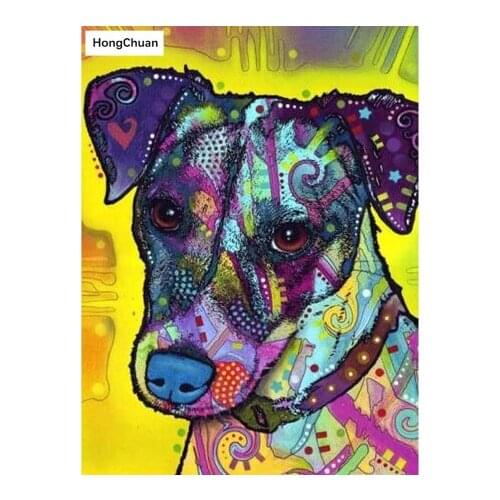 New Year 5D DIY Square/Round Diamond Painting Abstract Dog Cross Stitch Mosaic Christmas Diamond Embroidery Home Decoration Gift