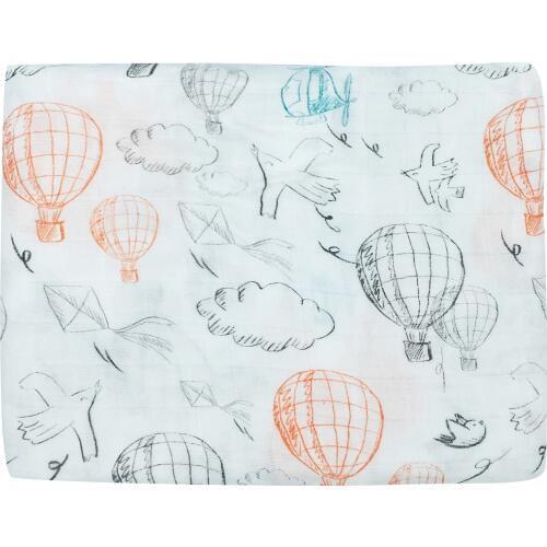 Bamboo Cotton baby Swaddle Wrap Cotton Baby Muslin Blanket Newborn Infant Flower Print Blanket