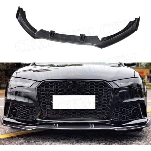 Carbon Fiber Front Lip Chin Spoiler For Audi A6 RS6 2012-2016 FRP Car Bumper Extension Lip Shovel Car Styling