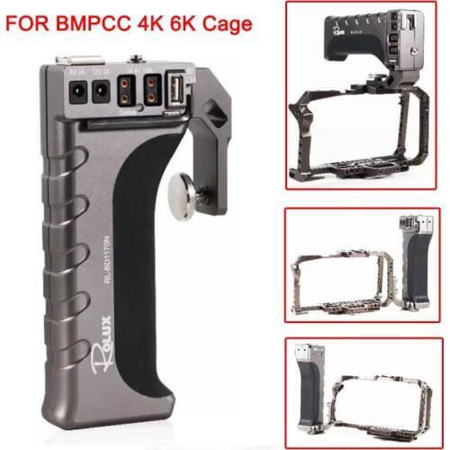 ROLUX RL-BD1170N Battery Handle Power Supply System For Bmpcc 4K 6K Camera Rabbit Cage Side Handle For Light Stand
