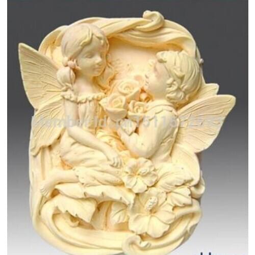 S204.New Angel Lovers Craft Art Silicone Soap mold Craft Molds Handmade soap molds