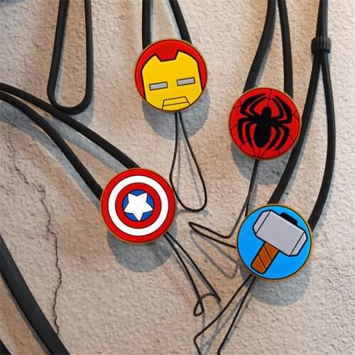 Marvel 47cm Silicone Mobile Phone Lanyard Creative Cartoon Neck Pendant Rope Student ID Card Keys Bags Sleeve Long Lanyard