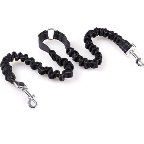 Pet supplies double-head P-type metal buckle elastic explosion-proof impact traction belt dog leash german shepherd pitbull