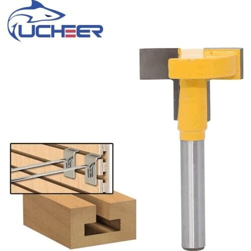 UCHEER 1pc T Type Slotting Cutter Woodworking Bottom Cleaning cutter Router Bits Milling Chisel Cutter Trimming Carving