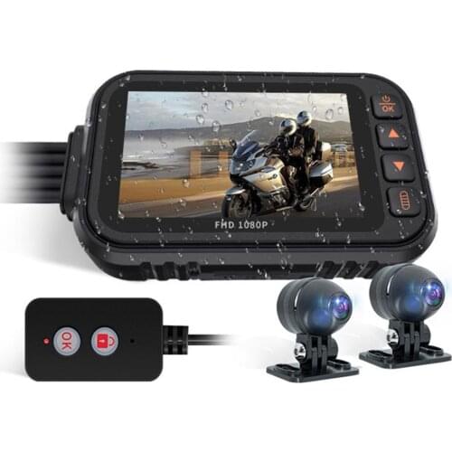 Motorcycle Dvr Dash Cam Driving Recorder Camera 1080p Hdv Front Rear Camera Carcorder