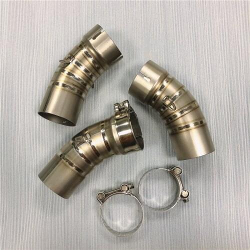 Slip On Motorcycle Exhaust For BMW R nineT Modified Titanium Alloy Connection Middle Link Pipe Motorbike Without Muffler