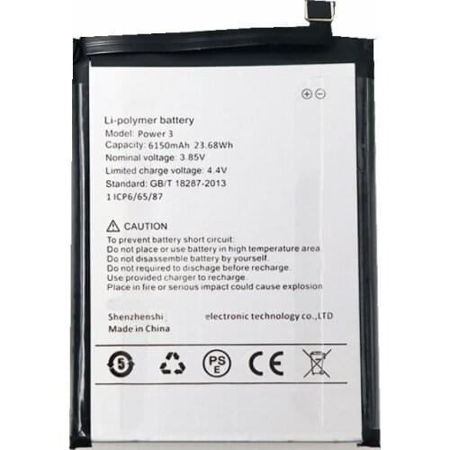 10pcs /lot 6150mAh 23.68Wh Power 3 Mobile Phone Replacement Battery For UMI Umidigi Power 3 Power3 phone Batteries