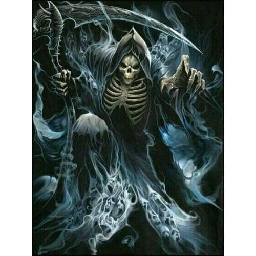 Full Square / Round Drill 5D DIY Diamond Painting Reaper Scythe Skull Horror Wall Picture Diamond Embroidery Cross Stitch Mosaic