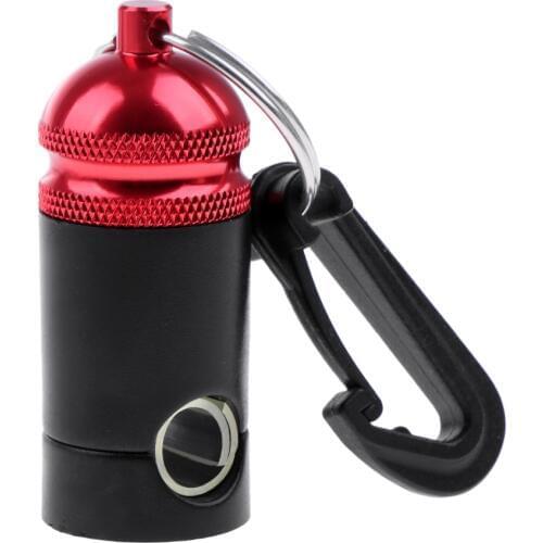 Scuba Diving Aluminum Regulator Hose Holder Keeper with Clip Red Black
