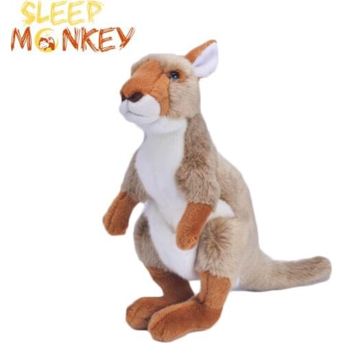 Australia Kangaroo Mom and realistic Kangaroo Baby Plush Toys Animal Factory Wholesale Lifelike kangaroo
