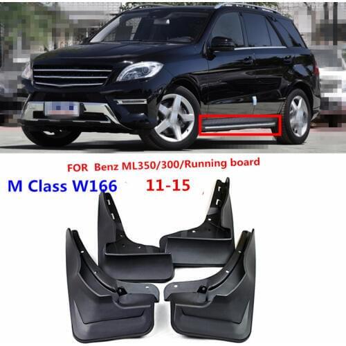 Car Mudguards For Benz M Class W166 ML300 ML350 ML500 w/running Board 2011 2012 2013 2014 2015 Mud flaps Splash Guards fender