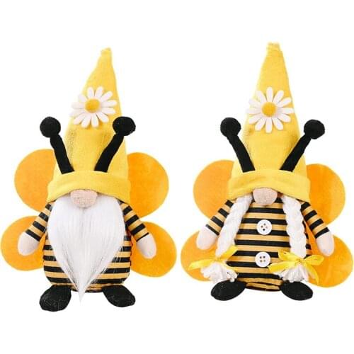 Bumble Bee Striped Gnome Scandinavian Tomte Nisse Swedish Honey Bee Elfs Party & Holiday DIY Decorations