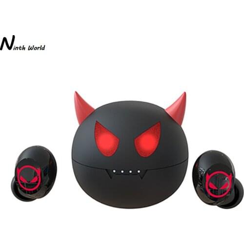 Wireless Bluetooth Earphone In-Ear Earphone CVC8.0 Noise Cancelling Earbuds Hi-Fi 20 Hours Play Small Devil For Christmas Kids