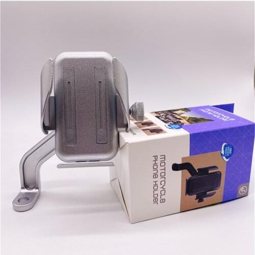 Aluminum Alloy Motorcycle Phone Holder For Universal Phone Motorcycle Phone Holder Rearview Stand 360 Degree GPS Mount Bracket