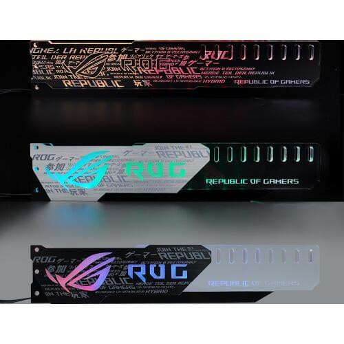 Graphics Card Bracket Holder ROG Republic Of Games Frame GPU Block Support Light Control By Motherboard ,12V 4Pin ,5V 3Pin