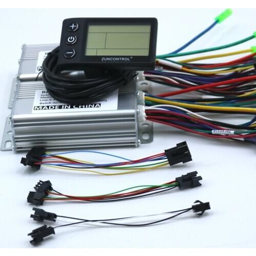 Dual drive 36V/48V 350W BLDC Electric scooter controller E-bike 2 pcs brushless speed driver and 1Pcs LCD Display one set