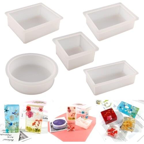 Large Cube Square Resin Mold Silicone Jewelry Moule Pour Resine Epoxy Casting Molde Silicon For Crafts Decoration Making Tools