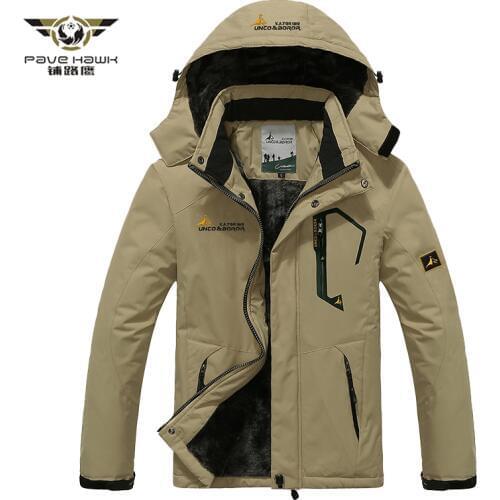 Mens Winter Thicken Fleece Jacket and Coats Thermal Warm Cotton Down Parkas Outwear Waterproof Windbreaker Plus Size 5XL 6XL