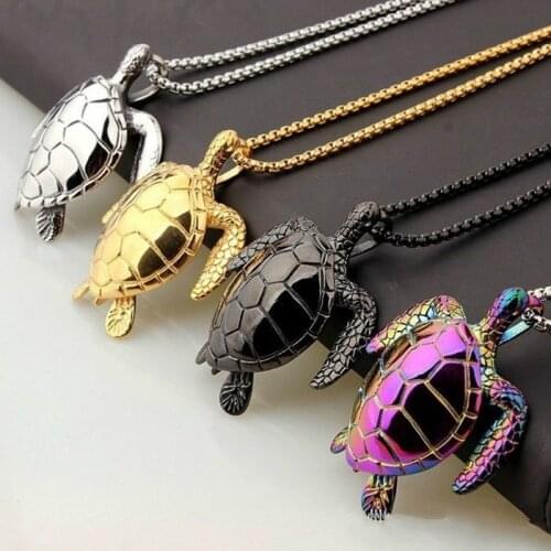 Animal Turtle Men Pendant Necklace Exquisite Fashion Charm Mens Jewelry Necklace Jewelry Accessories 4 Colors Available