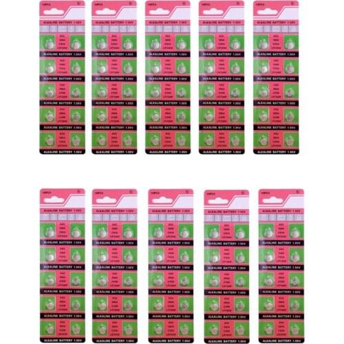 Lot 100pcs AG2 SR726SW SR59 SG2 396 LR726 L726 1.55V Battery Button Coin Cell Batteries For Camera Watch Toys Remote