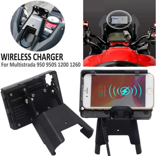 Motorcycle For Ducati Multistrada 1200 950 950S 1260 1260GT Stand Holder Smartphone Wireless Charging GPS Navigation Bracket