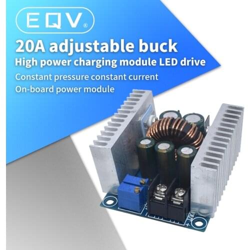 300W 20A DC-DC Buck Converter Step Down Module Constant Current LED Driver Power Step Down Voltage Module Electrolytic Capacitor