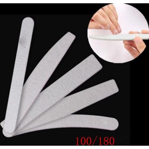 Professional Nail File 100/180 Half Moon Sandpaper Nail Sanding Grinding Polishing Manicure Care Tools