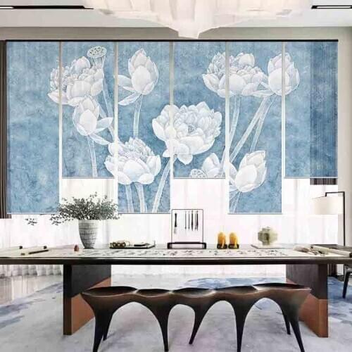 Roman curtains can be customized with patterns Bedroom living room roller shutter can be customized size Roman blinds