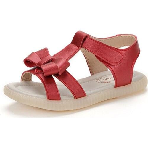 2020 Genuine Leather Girls Sandals Flat Open Toe Party Princess Little Girls Sandal Shoes сандали для девочки