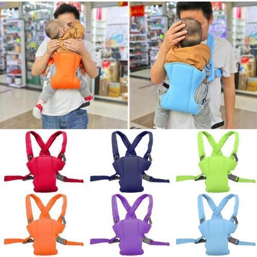 Adjustable Breathable Fabric Baby Carriers Sling Infant Backpack Safety Carriers Reinforced One-touch Back Button Simple