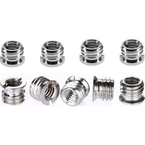 Standard 1/4Inch-20 Female To 3/8Inch-16 Male Screw Adapter Reducer Bushing Converter For DSLR Camera Camcorder Tripod Monopod B