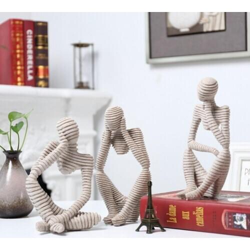 European Style Abstract Thinker Statue Sculpture Dented Figurine Home Decor you can add an element of in-spiration to each space