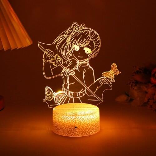 Led Night Light Kids Demon Slayer Lamp Anime Figure For Holiday Atmosphere Bedroom Decor Festival Nightlights Indie Child Gift