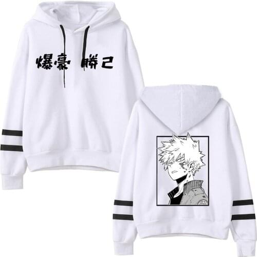 My Hero Academia Hoodies Bakugou Cosplay Print Anime Sweatshirt Loose Oversized Men Women Hooded Pullovers Top 2021 MHA New