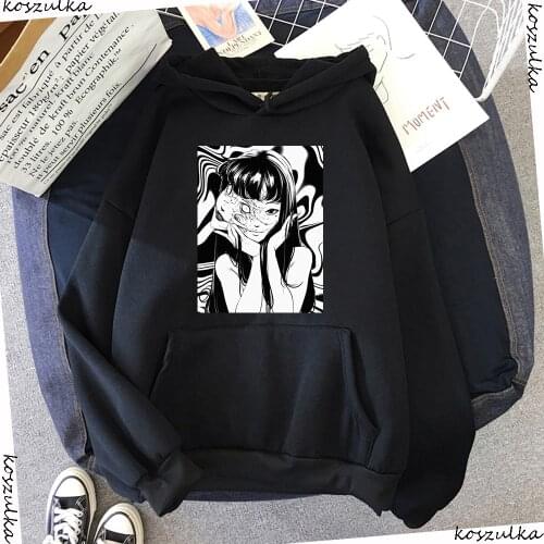 Tomie Junji Ito Hoodies Unisex Anime Design Hoodies Japanese Women Sweatshirt Vintage Black White Green Purple Beige Hoody