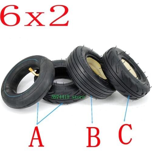 6x2 Pn6x2 Pneumatic tyre inner tube 6X2 Solid tire for Electric Scooter Wheel Chair Truck Use 6" Tire Tyre F0 Pneumatic Trolley