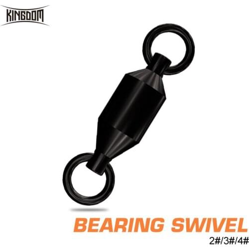 Kingdom Pin Ball Bearing Rolling Swivel Rolling Solid Rings Fishing Connector Fishing Accessories 4pcs/bag Fishhook Lure Tackles