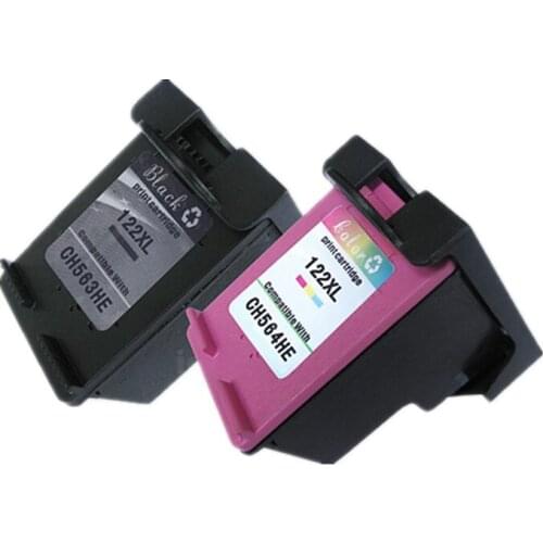 122XL Refilled Ink Cartridge for HP 122 Deskjet 1000 1050 2000 2050s 3000 3050A 3052A 1010 1510 CH563HE CH564HE Show Ink Level