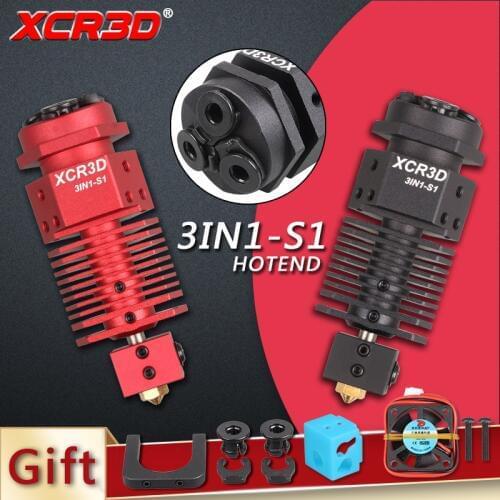 3D Printer hot end Part 3IN1-S1 Hot end 3 in 1 print head Color 0.4/1.75mm filament J-head for Titan MK8 Bowden Extruder