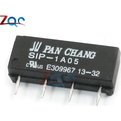 5PCS 5V Relay SIP-1A05 Reed Switch Relay For PAN CHANG Relay 4PIN New