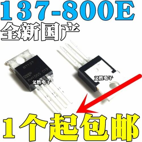 6 pçs/lote BT137-800E BT137 BT137-800 PARA-220 800V 8A Triacs RAIL TRIAC novo original