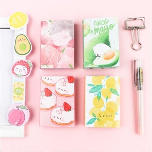 FREE SHIPPING 10pack Colorful Fruits N Times Post Folding Memo Creative Notebook Stationery Self-Adhesive Office stationery