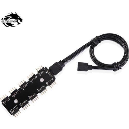 Bykski B-MBDT-1TO10 10 Channels RGB/RBW Motherboard Led Device Sync Distributor