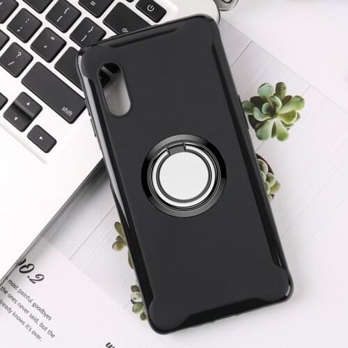 For Samsung Galaxy Xcover Pro Back Ring Holder Bracket Phone Case Cover Phone TPU Soft Silicone Cases for Samsung G715F 6.3"